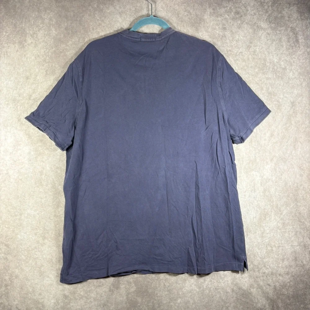 Polo Ralph Lauren Henley Men XL Blue Featherweight Mesh Short Sleeve Casual Pony